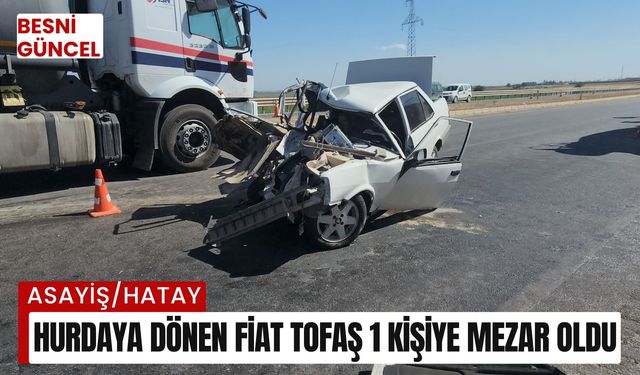 Hurdaya dönen Fiat Tofaş 1 kişiye mezar oldu