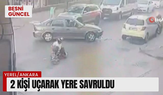 Motosiklet kazası kameraya yansıdı