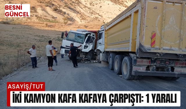 İki Kamyon Kafa kafaya Çarpıştı: 1 Yaralı