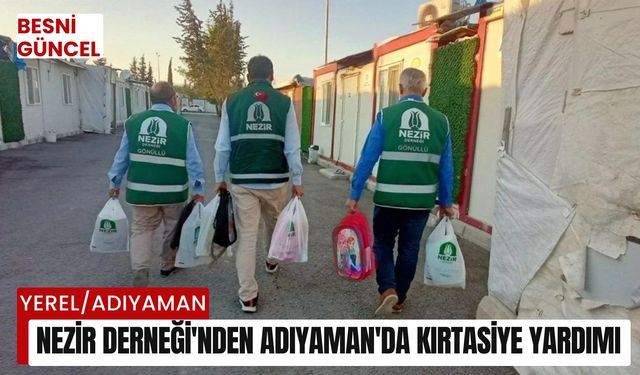 Nezir Derneği'nden Adıyaman'da kırtasiye yardımı