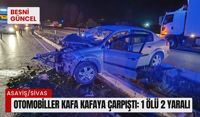 Otomobiller kafa kafaya çarpıştı: 1 ölü 2 yaralı