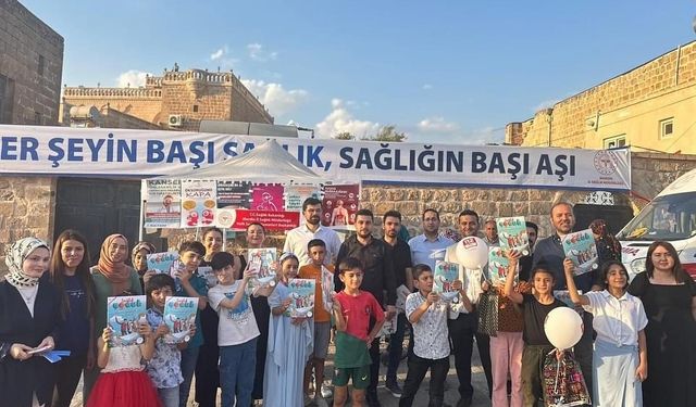 Midyat’ta festivalde sağlık standında vatandaşlar bilgilendirildi yoğun ilgi