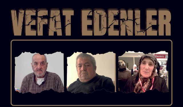 BESNİ'DE VEFAT EDENLER 27.09.2024