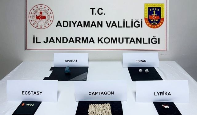 Adıyaman'da 190 uyuşturucu hap ele geçirildi