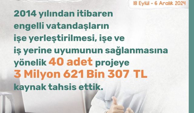 Engelli ve Eski Hükümlü Hibe Desteği Başvuruları Devam Ediyor