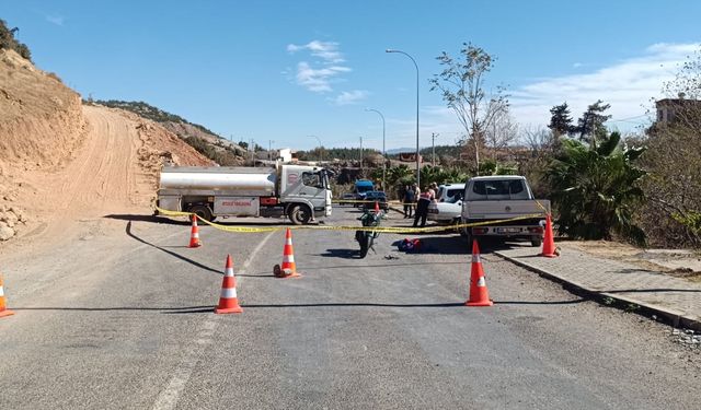 Gaziantep'te akaryakıt tankeriyle çarpışan motosikletin sürücüsü öldü