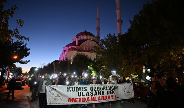 Gaziantep'te İsrail'in Filistin'e yönelik saldırıları protesto edildi