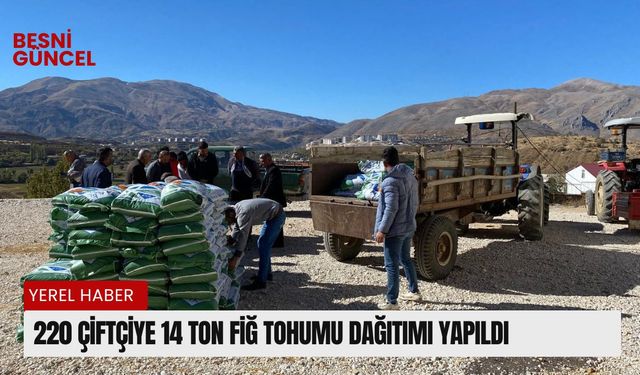 220 çiftçiye 14 Ton Fiğ Tohumu dağıtımı yapıldı