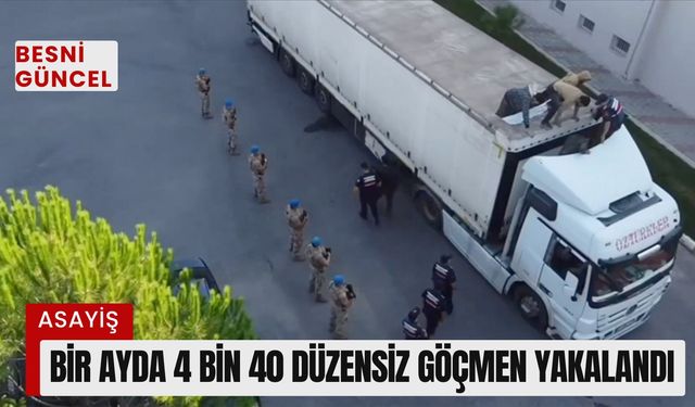 Bir Ayda 4 Bin 40 Düzensiz Göçmen Yakalandı