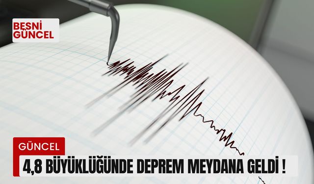 4,8 Büyüklüğünde Deprem Meydana Geldi !