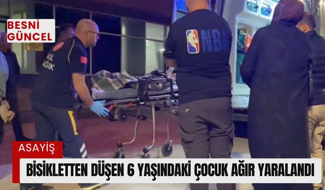 Bisikletten düşen 6 yaşındaki çocuk ağır yaralandı