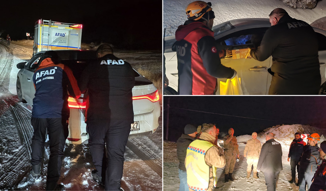 Adıyaman'da Karda Mahsur Kalan Vatandaşlara AFAD Yardımı