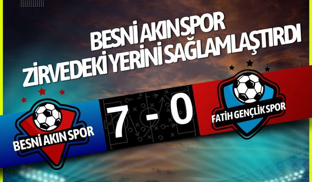 Besni Akınspor Zirvedeki Yerini Sağlamlaştırdı