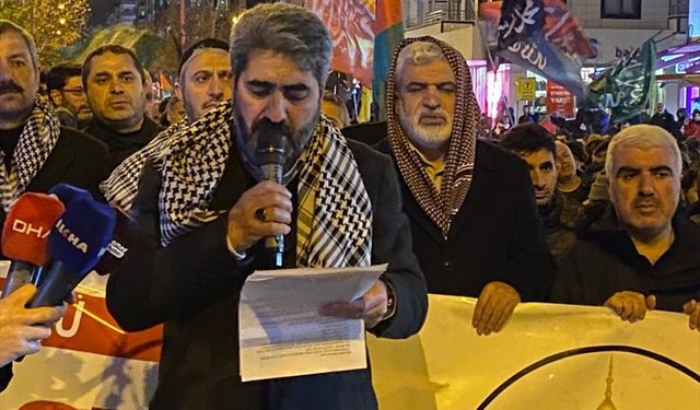 İsrail'in Gazze'ye yönelik saldırıları protesto edildi