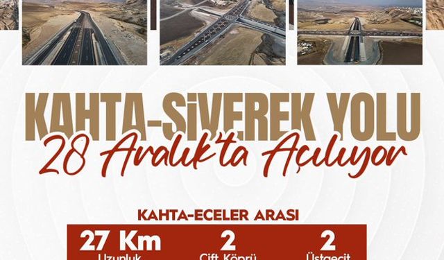 Kahta siverek yolu 28 aralıkta Açılıyor