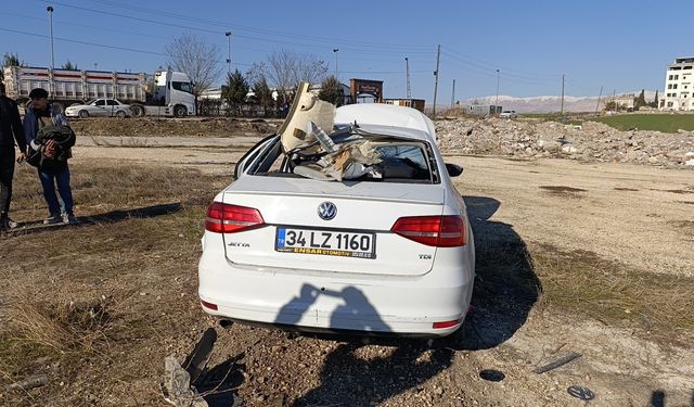 Gölbaşı  yolunda tırla çarpışan otomobil sürücüsü yaralandı