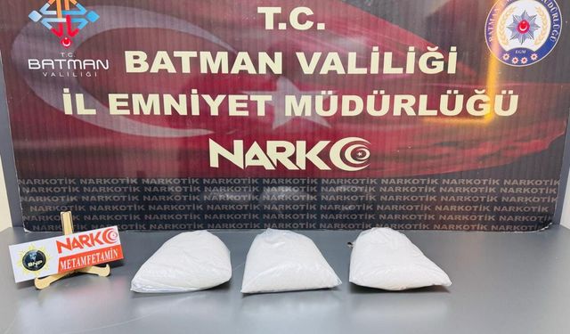 3 kilo 50 gram sentetik yasaklı madde ele geçirildi