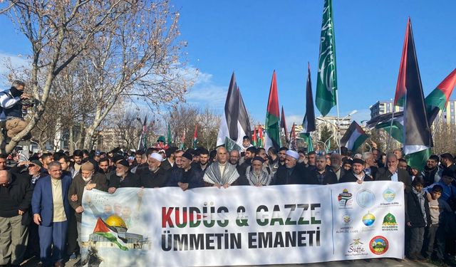 Diyarbakır'da "Dünya Kudüs Haftası" dolayısıyla yürüyüşü