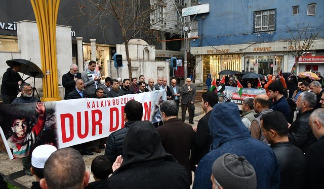 Gazze yönelik saldırıları Batman'da protesto edildi