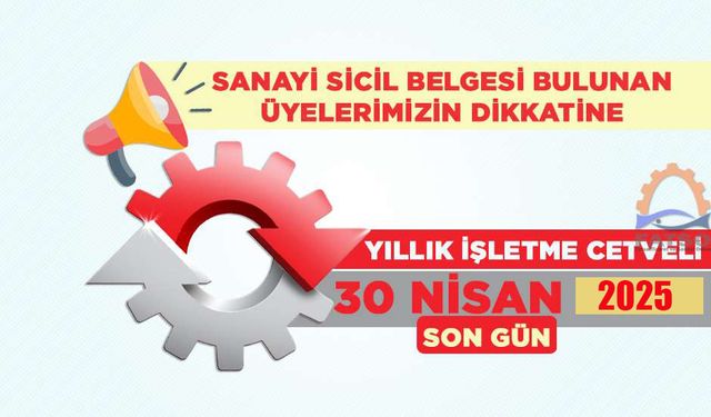 Yıllık İşletme Cetveli Beyannamesi İçin Son Tarih 30 Nisan!