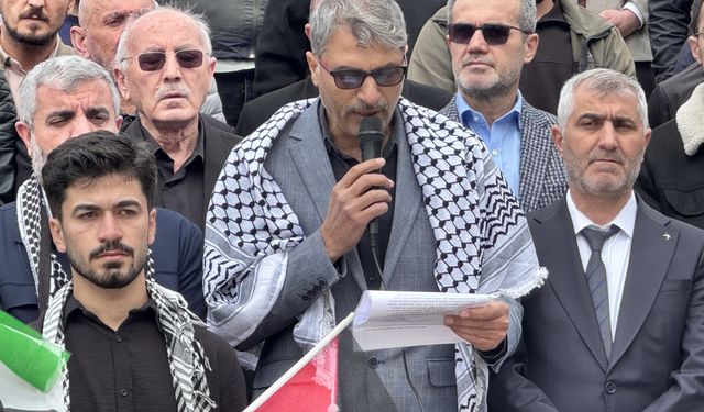 Siirt'te, İsrail'in  saldırıları protesto edildi
