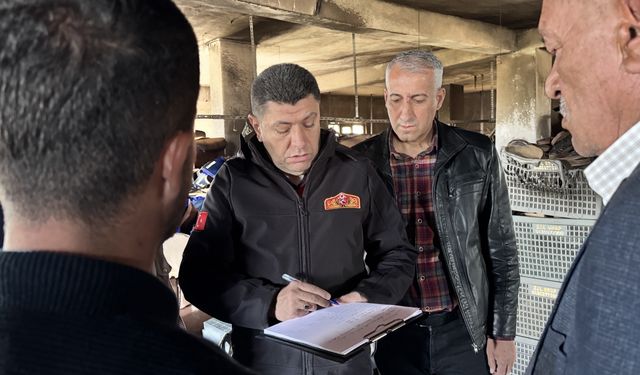 Fabrikada çıkan yangına ilişkin hasar tespit çalışmaları başlatıldı