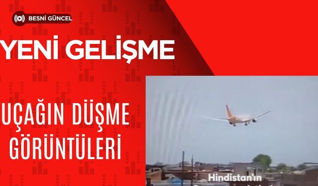 Hindistan'da düşen uçağın saniye saniye görüntüleri