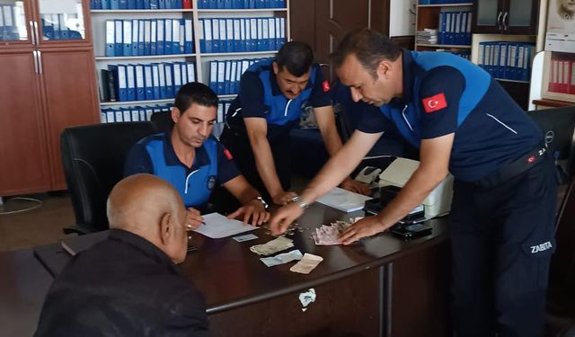 Besni'de dilenci operasyonu 1644 TL Para ile yakalandı