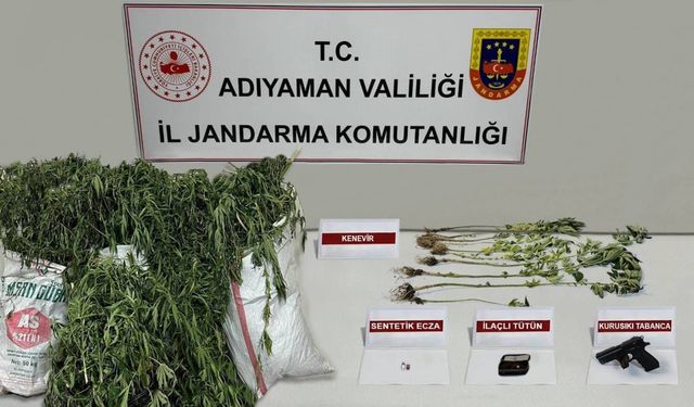 Adıyaman’da yasaklı maddeye 5 gözaltı