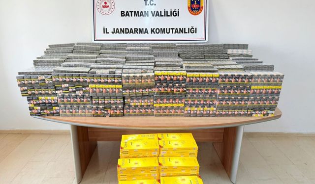 Batman'da 8 bin 940 paket bandrolsüz sigara ele geçirildi