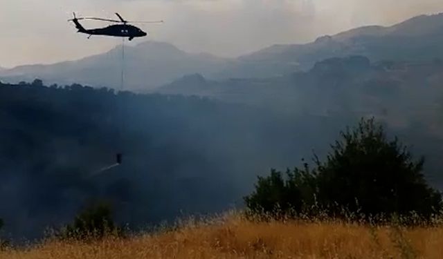 Orman yangını helikopter desteğiyle kontrol altına alındı