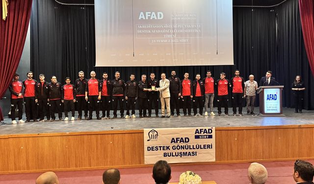Siirt’te AFAD Gönüllülerine Kimlik Kartı