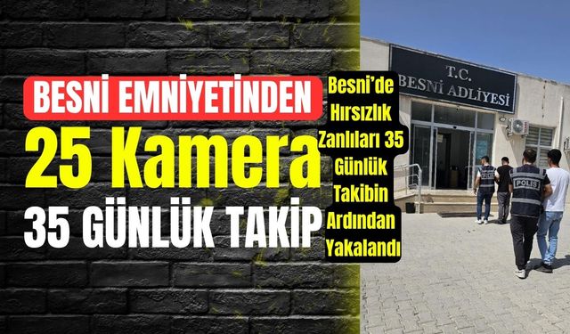 Besni Emniyeti 35 Günlük Takiple Hırsızları Avladı