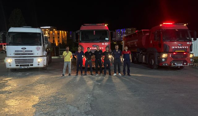 Mardin'den Diyarbakır'daki örtü yangınına destek