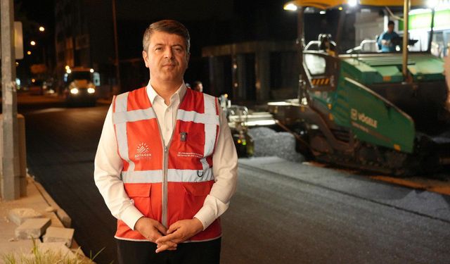 Gölbaşı Caddesi Yenilendi, Gece Mesaisi Tamamlandı