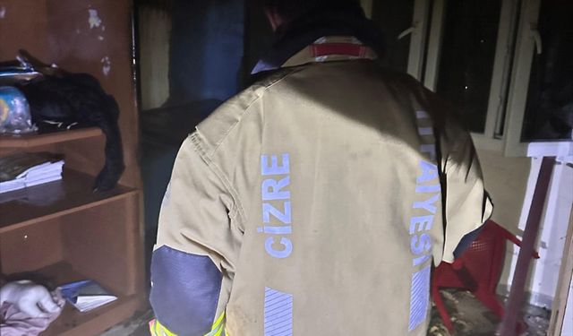Cizre'de yangın çıkan evde hasar oluştu