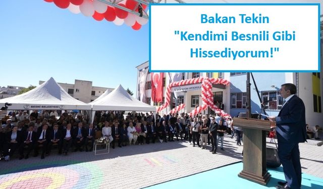 Bakan Tekin, Dr. Necip Öztürk Ortaokulu’nu Açtı