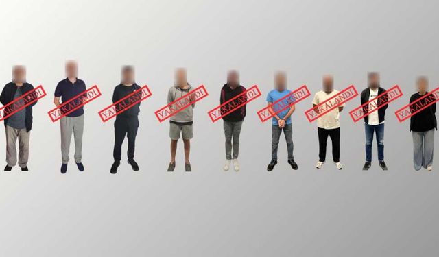 9 Kırmızı Bültenli Şüpheli Yakalandı