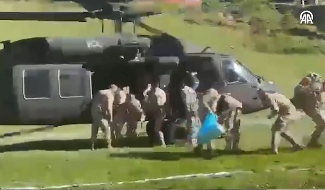 Selzedelerin Askeri Helikopter Kurtardı