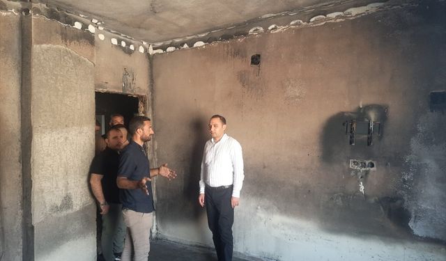 Silopi Kaymakamından evi yanan aileye ziyaret