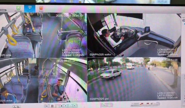 Adıyaman’da Halk Otobüsü Şoförü Faciayı Önledi
