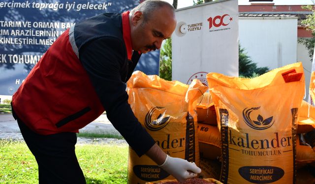 Batman'da çiftçilere 152 ton mercimek tohumu dağıtıldı
