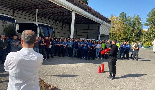 Batman'da emniyet personeline yangın eğitimi verildi