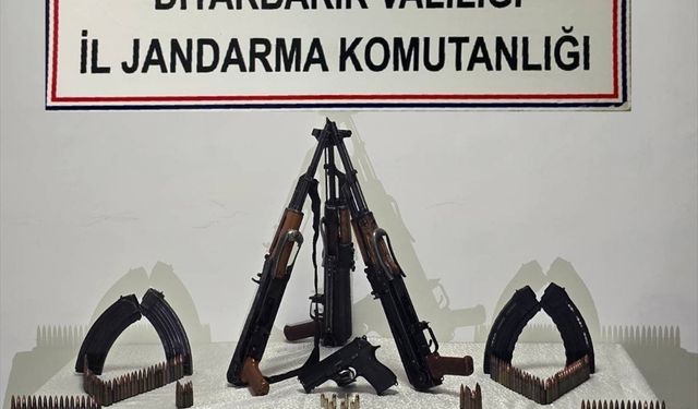 Diyarbakır’daki operasyonda silah ve mühimmat ele geçirildi