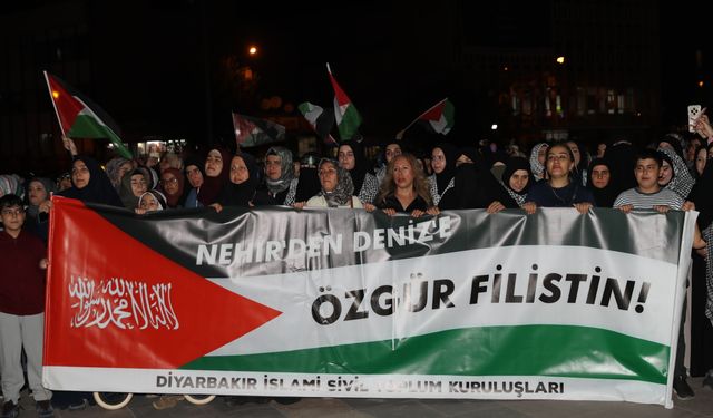 Diyarbakır'da İsrail protestosu düzenlendi
