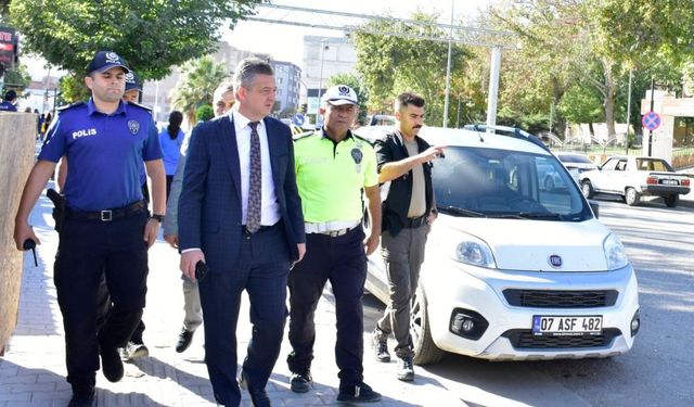 İl Emniyet Müdürü Arzum Nazman, trafik güvenliği için sahada