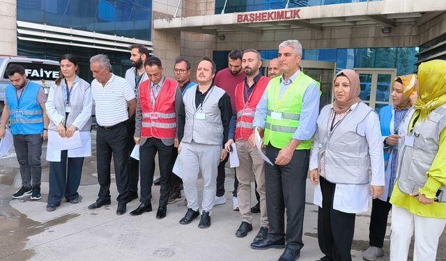Siirt Eğitim Hastanesinde deprem ve yangın tatbikatı