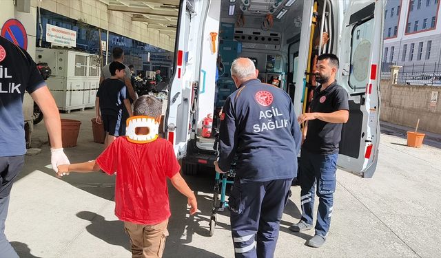 Siirt'te devrilen bisikletteki 2 çocuk yaralandı