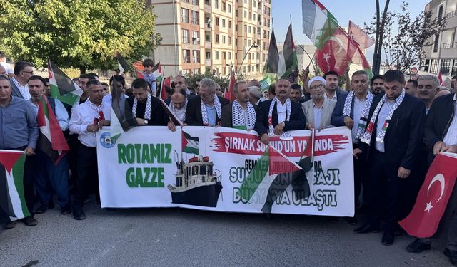Şırnak'ta İsrail'in Gazze'ye saldırıları protesto edildi