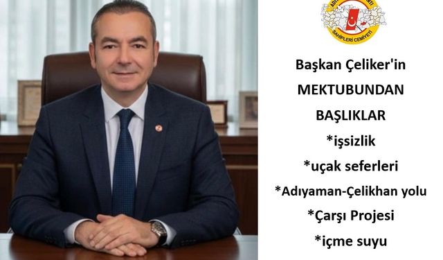 Başkan Çeliker’den Cumhurbaşkanı Erdoğan’a Açık Mektup